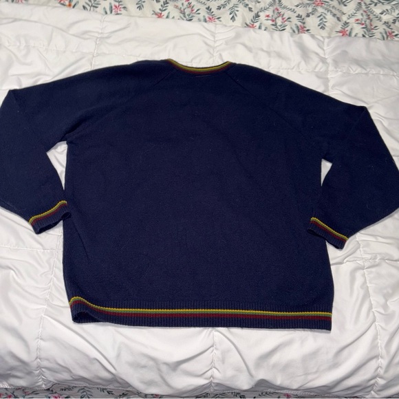 VINTAGE Royal Marines V-Neck Sweater Navy Blue - Picture 7 of 7